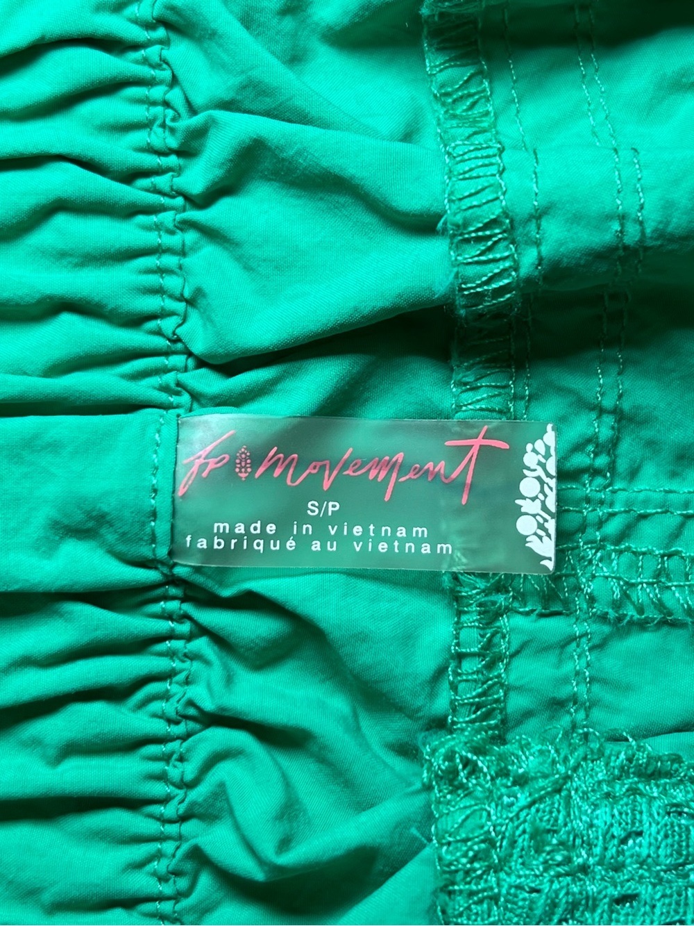 Free People Movement High Rise Elastic Waist Shorts Green - Small - Picture 8 of 8